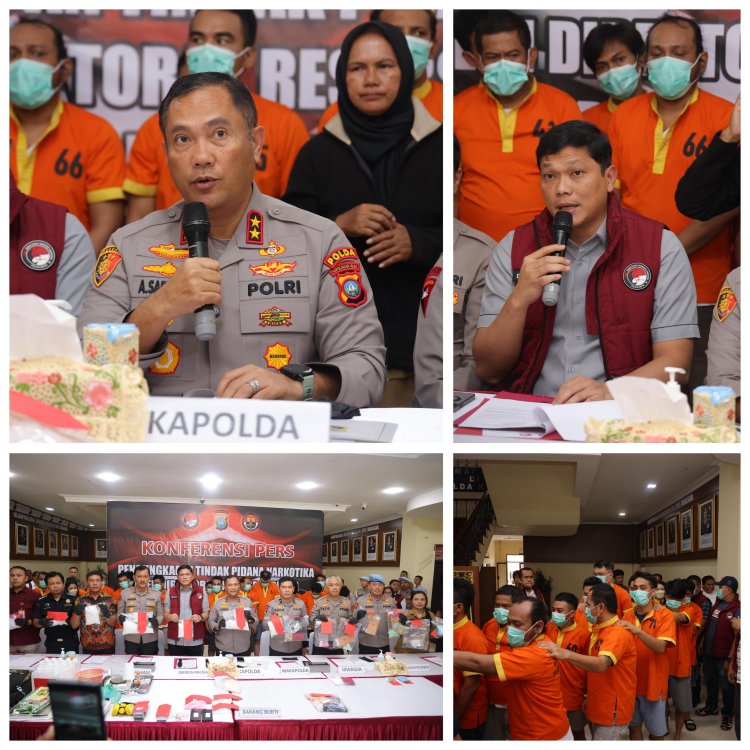 KAPOLDA KEPRI PIMPIN KONFERENSI PERS UNGKAP KASUS NARKOTIKA PERIODE AGUSTUS – SEPTEMBER 2025
