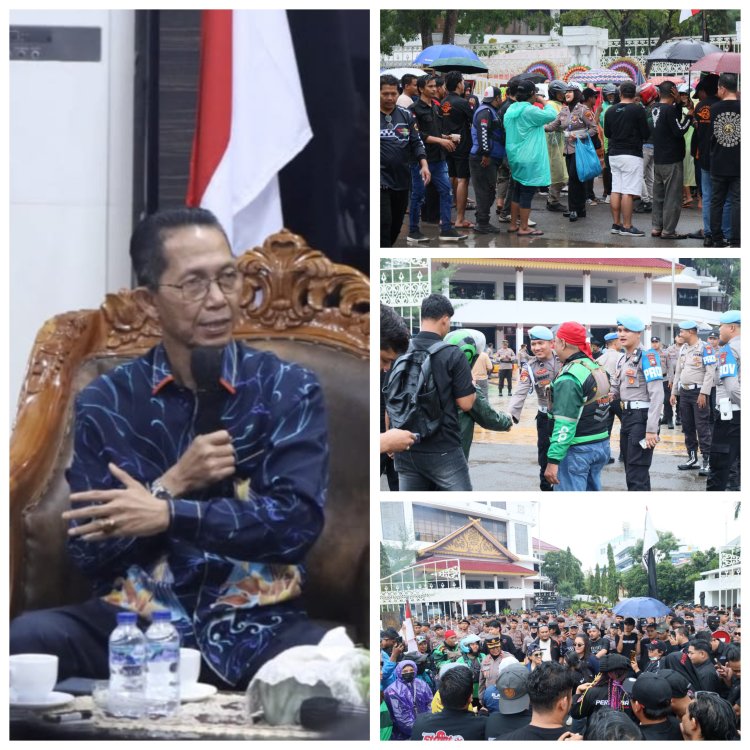 POLDA KEPRI: ASPIRASI TERSAMPAIKAN, UNJUK RASA ADOB DI BATAM BERLANGSUNG TERTIB, DAMAI & KONDUSIF