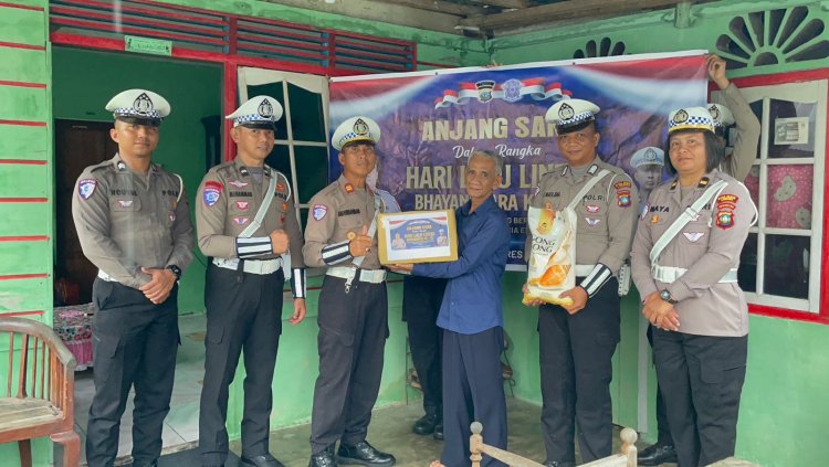 HUT Lalu Lintas ke-70, Satlantas Polres Lingga Laksanakan Anjangsana ke Rumah Purnawirawan dan Pensiunan