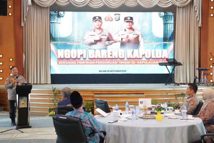 Ngopi Bareng Kapolda Kepri Bersama Pimpinan Perguruan Tinggi Se-Kepri, Wujud Sinergi Jaga Kondusifitas
