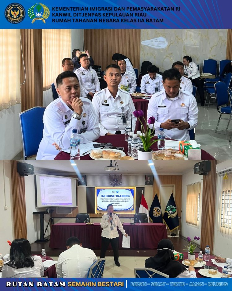 Sinergi Pemasyarakatan dan BNNP Kepri, Rutan Batam Gelar Pelatihan Pelayanan Rehabilitasi Narkoba