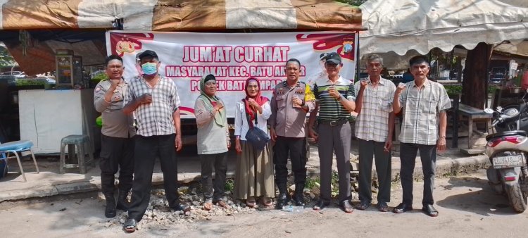 Polsek Batu Ampar Gelar Jumat Curhat Bersama Warga Tanjung Pantun Sei Jodoh