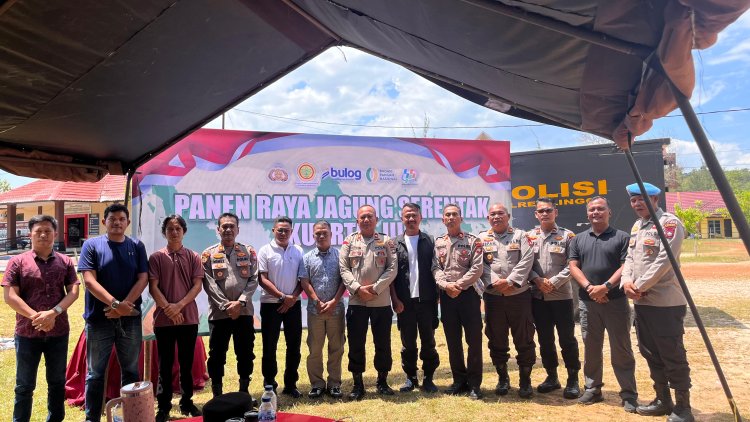 Polres Lingga Ikuti Panen Raya Jagung Serentak Kuartal III Tahun 2025 Secara Virtual