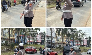 Satlantas Polresta Barelang Gelar Strong Point Pagi di Titik Rawan Kemacetan untuk Wujudkan Kamseltibcarlantas