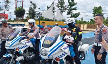 Polisi Sahabat Anak, Sat Lantas Polres Bintan Sambut kunjungan TK Negri Bintan Buyu