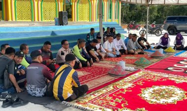 Polsek Daik Lingga Gelar Gotong Royong Bersama Sambut Kedatangan Menko kumham RI