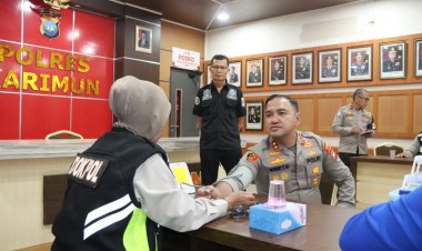 Humas Polres Karimun Gelar Donor Darah Dalam Rangka Hari Jadi Humas Polri Ke-74