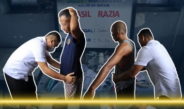 Tindak Lanjut Arahan Dirjen PAS Menuju Zero HP dan Narkoba, Lapas Batam Gelar Razia Kamar Hunian