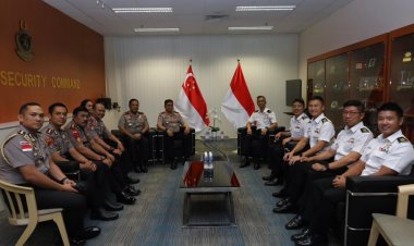 POLDA KEPRI PERKUAT KERJA SAMA KEAMANAN LAUT DENGAN MARSEC DAN INFORMATION FUSION CENTER SINGAPURA