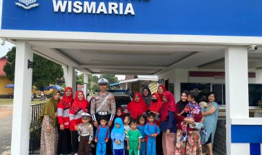 Satlantas Polres Lingga Gelar Kegiatan Polisi Sahabat Anak Bersama PAUD KB Melur
