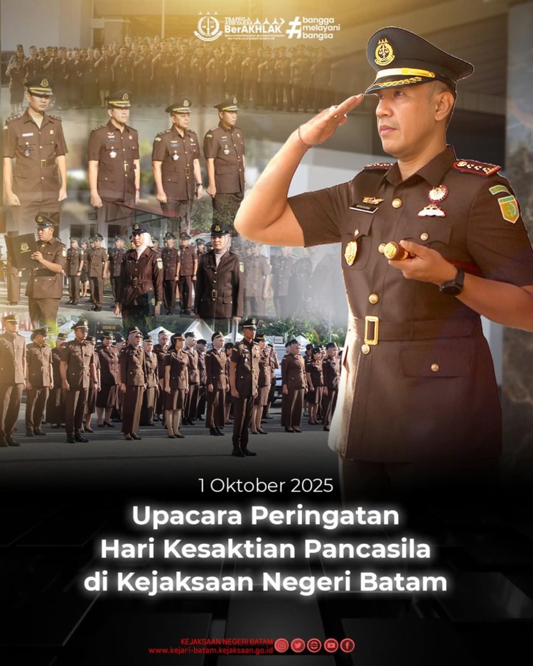 Kejari Batam Gelar Upacara Peringatan Hari Kesaktian Pancasila