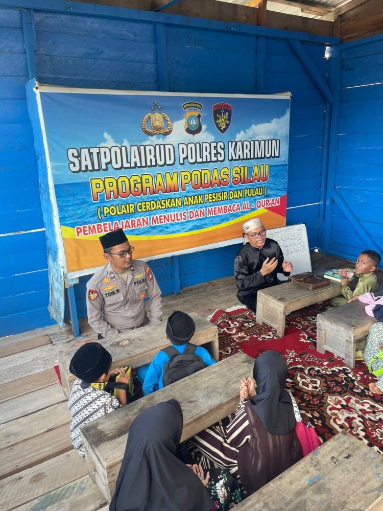 Sat Polairud Polres Karimun Laksanakan Program “Podas Silau” Cerdaskan Anak Pesisir dan Pulau