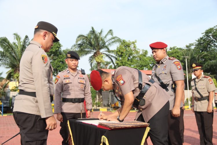 Kapolres Karimun Pimpin Sertijab Pejabat Utama Polres Karimun