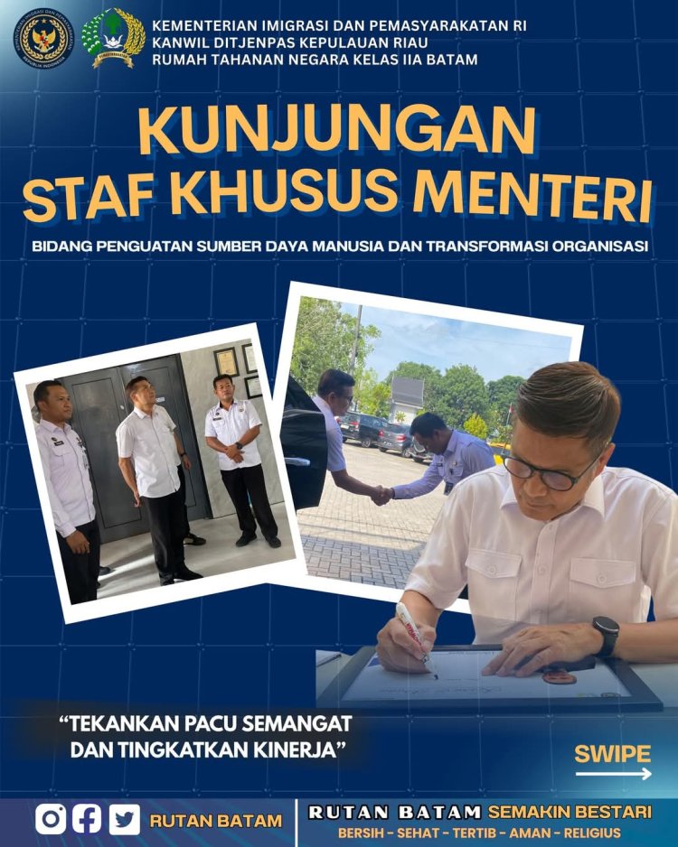 Kunjungan Kerja Staf Khusus Menteri Imigrasi dan Pemasyarakatan: Dorong Penguatan SDM di Rutan Batam