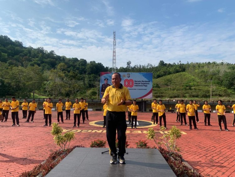 Polres Lingga Tingkatkan Kesiapan Fisik Personel Lewat Olahraga Rutin, Wujudkan SDM Unggul dan Profesional