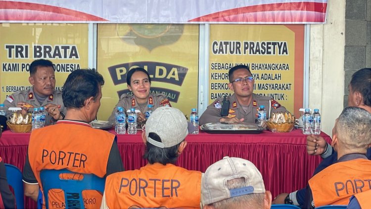 Gelar Jumat Curhat Bersama TKBM, Kapolres Bintan Ajak Untuk Selalu Jaga Keamanan