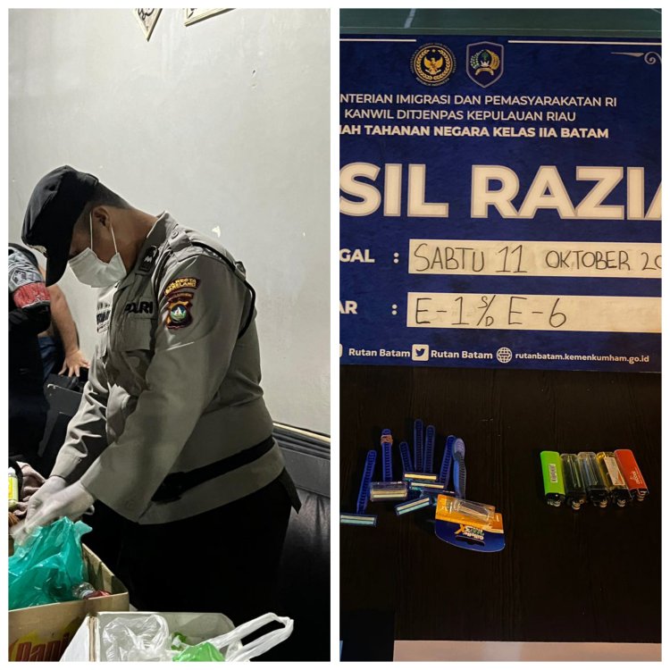 Rutan Kelas IIA Batam Gelar Razia Bersama Aparat Penegak Hukum, Dukung Pemberantasan Handphone dan Narkoba
