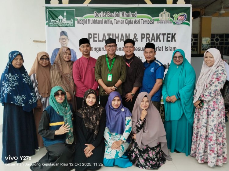 Relawan Ambulance Gelar Pelatihan Fardu Kifayah di Taman Cipta Asri Tembesi