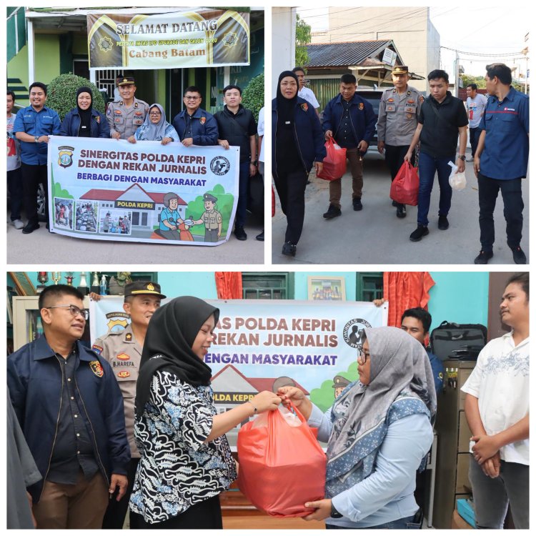 POLDA KEPRI GELAR KEGIATAN BERBAGI 100 PAKET MAKAN GRATIS BERSAMA AWAK MEDIA DI PANTI ASUHAN DAN PONDOK PESANTREN
