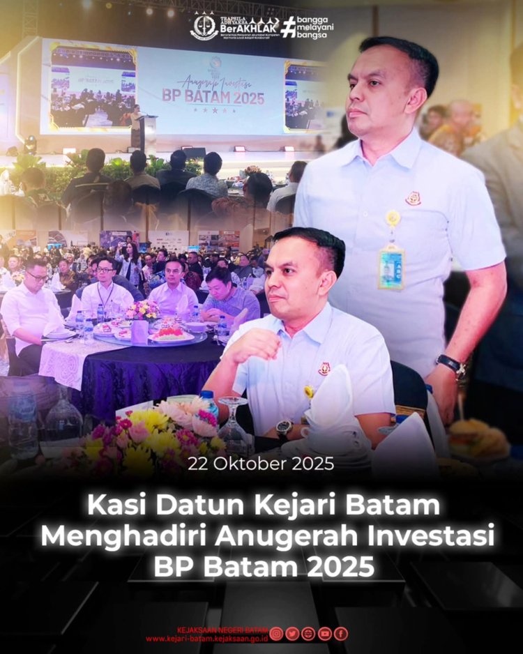 Kasi Datun Kejari Batam Hadiri Kegiatan Anugerah Investasi 2025 di Radisson Golf & Convention Center