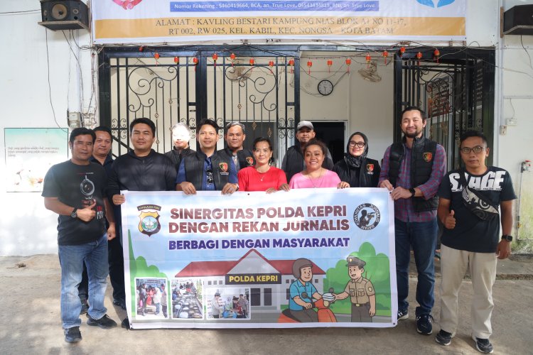 SINERGI POLDA KEPRI DAN JURNALIS BATAM, BAGIKAN NASI BERKAH UNTUK PANTI ASUHAN DAN PANTI JOMPO