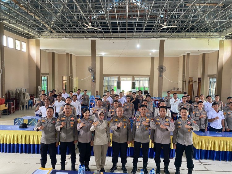 Polres Lingga Gelar Sosialisasi Pkp/E-mental, Konseling Psikologi, Dan Tes Senpi Organik Personel