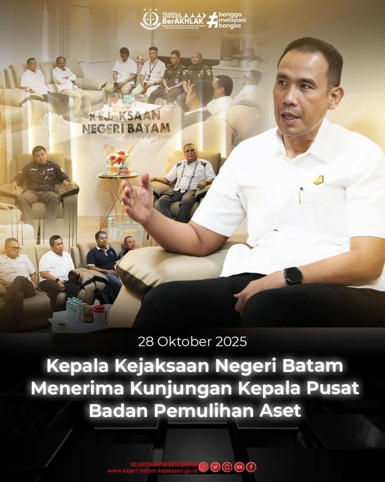 Kepala Pusat Pemulihan Aset Kejagung Kunjungi Kejari Batam, Tinjau Barang Bukti Kapal Batam