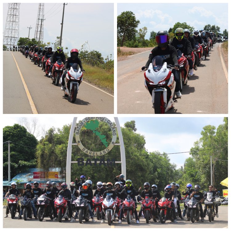 Komunitas CBR Batam Gelar Sunmori Seru ke Titik Nol Barelang, Capella Honda Kepri Ajak Bikers Tertib dan Solid