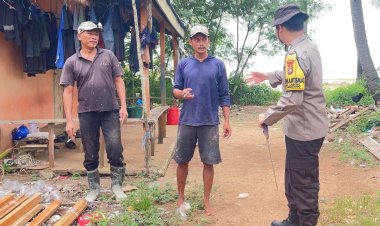 Polsek Jajaran Polres Lingga Laksanakan Patroli Antisipasi Dampak Bencana Alam Akibat Cuaca Ekstrem