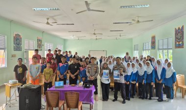 Polsek Daik Lingga Sosialisasikan Penerimaan Siswa Baru SMA Taruna Kemala Bhayangkara
