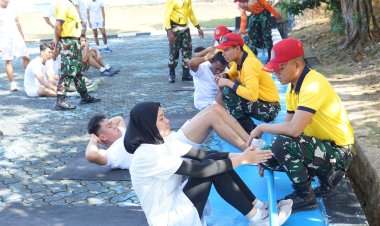 TNI AL Gelar Tes Kesegaran Jasmani bagi Calon Perwira di Batam