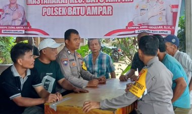 Polsek Batu Ampar Dengarkan Aspirasi Warga Lewat Kegiatan Minggu Kasih Kamtibmas di Batu Merah