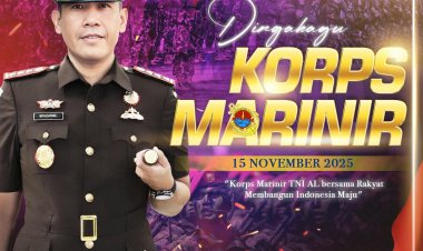 Kejari Batam Sampaikan Ucapan Dirgahayu Korps Marinir TNI AL ke-79