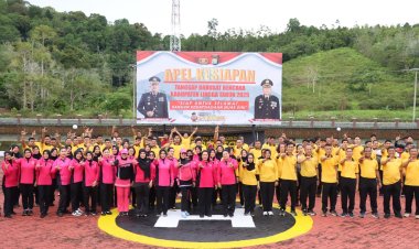 Sinergi Sehat: Personel Polres Lingga dan Bhayangkari Laksanakan Senam Bersama