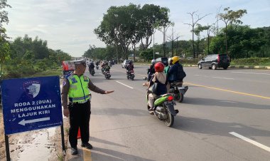 Cegah Kecelakaan dan Kemacetan, Satlantas Barelang Laksanakan Kanalisasi Pagi di Jalur Utama Batam