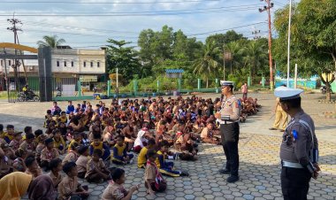 Satlantas Polres Bintan Edukasi Rambu Lalu Lintas di Sekolah, Bagian dari Operasi Zebra Seligi 2025