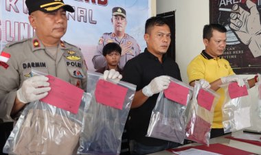 Pelaku Pencabulan 2 Anak dibawah Umur Ditangkap, Polres Lingga Gelar Press Conference