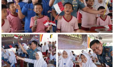 DALAM RANGKA PERINGATI HUT ARMADA RI, KODAERAL IV GELAR PROGRAM MAKAN BERGIZI GRATIS UNTUK SISWA SD TANJUNG SENGKUANG