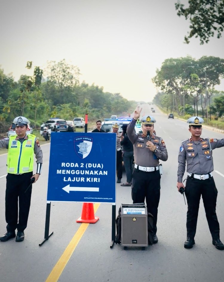 Satlantas Polresta Barelang Gelar Kanalisasi Pagi dan Sore di Jalan Jenderal Sudirman, Arus Lalin Lancar dan Kondusif