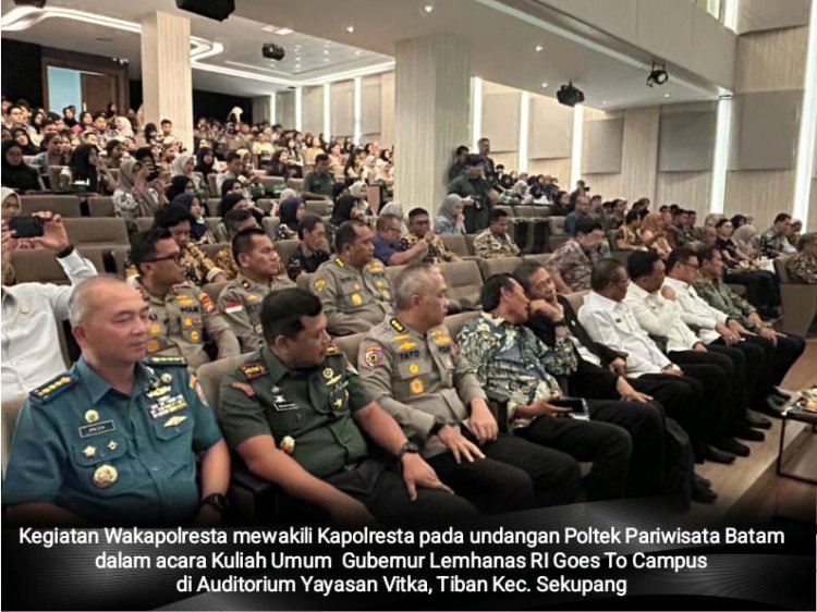 Dukung Ketahanan Nasional Berkelanjutan, Polresta Barelang Hadiri Kuliah Umum Lemhannas RI di Batam