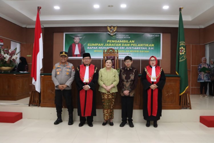 Kapolresta Barelang Hadiri Pengambilan Sumpah dan Pelantikan Wakil Ketua Pengadilan Negeri Batam