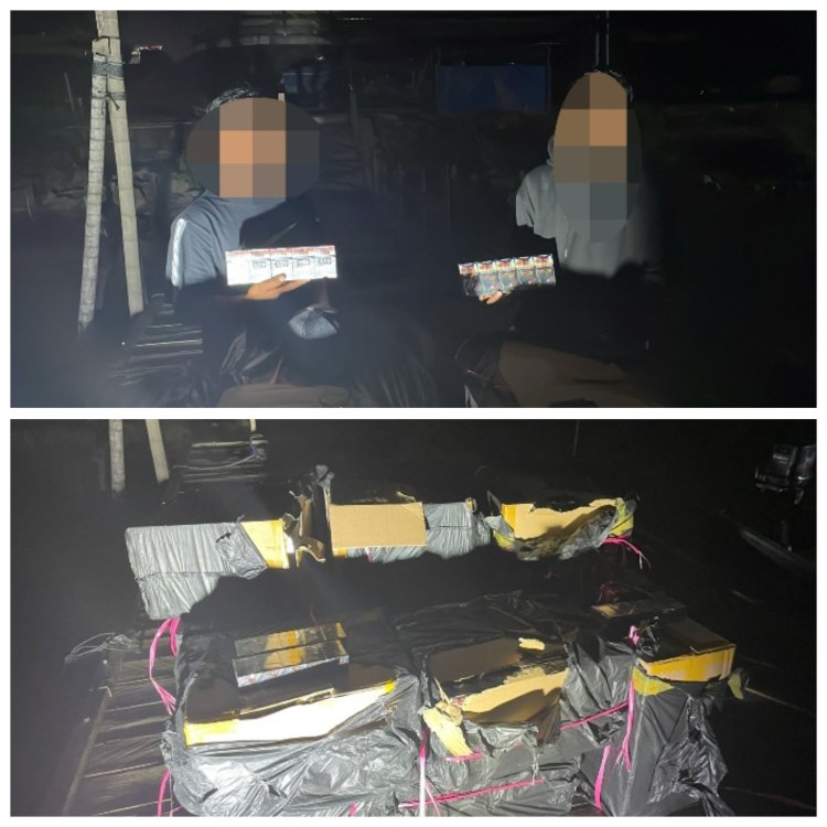 Bea Cukai Batam Hentikan Speedboat Tanpa Nama Bermuatan Rokok Ilegal di Perairan Tanjung Uncang