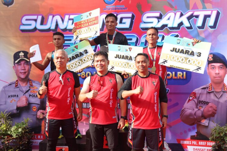 POLDA KEPRI GELAR SUNDANG SAKTI FUN RUN DALAM RANGKA HUT KE-80 KORPS BRIMOB POLRI