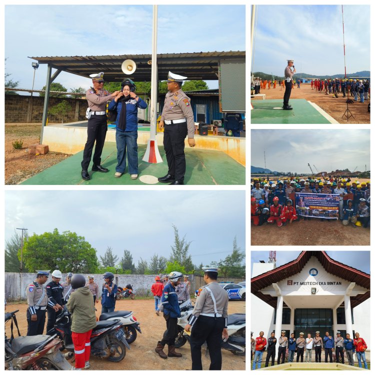 Polres Bintan Galakkan Kampanye Keselamatan Berkendara di PT. Meitech Eka Bintan