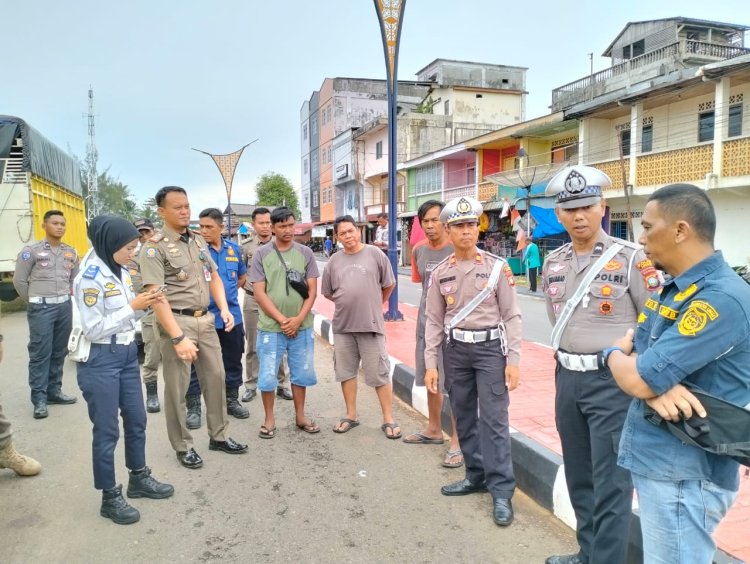 Antisipasi Tumpahan BBM Solar di Jalan, Satlantas Polres Lingga Gelar Penertiban Mobil Lori di Dabo Singkep