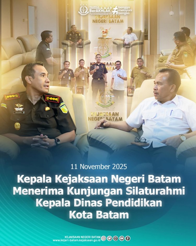 Kepala Dinas Pendidikan Batam Kunjungi Kejari Batam, Perkuat Sinergi dan Silaturahmi