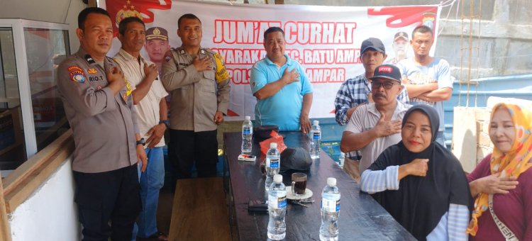 Polsek Batu Ampar Gelar Jumat Curhat Kamtibmas Bersama Warga Batu Merah