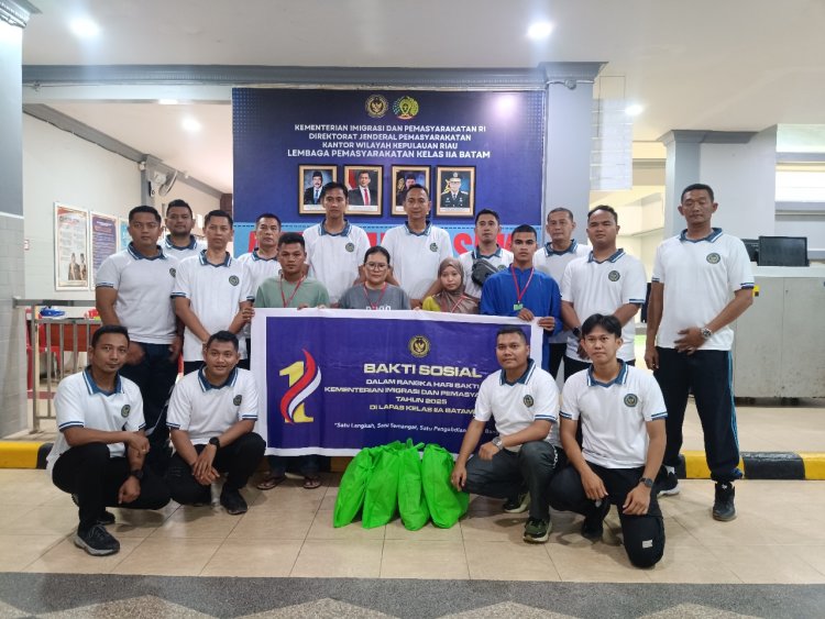 Lapas Batam Tebar Kepedulian Sambut Hari Bakti Imigrasi dan Pemasyarakatan