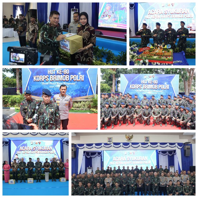 POLDA KEPRI GELAR SYUKURAN HUT KE-80 KORPS BRIMOB POLRI TAHUN 2025