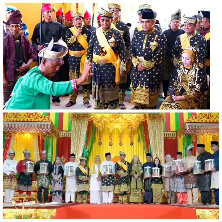 LAM Kepri Anugerahkan Gelar Datok Seri Diwangsa Wira Perdana kepada Ketua MPR RI, Amsakar–Li Claudia Sampaikan Tahniah